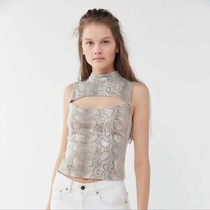 Urban Outfitters - Kiara Snake Print Cutout Tank Top - Size M  (NWT)